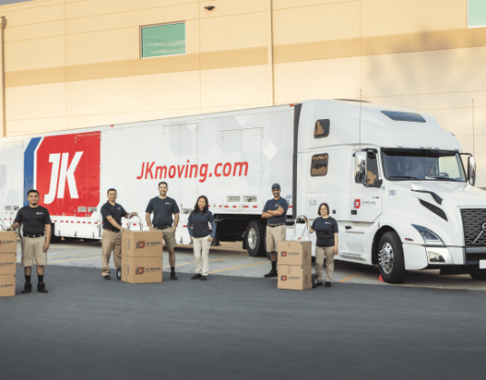 JK Moving truck with employees