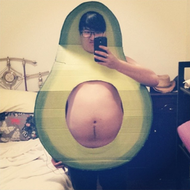 Avocado costume by @lowcostumes