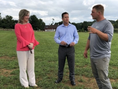 Congresswoman Barbara Comstock with Chuck Kuhn and Mike Smith