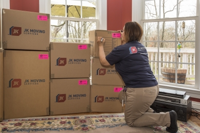 Packing and labeling boxes