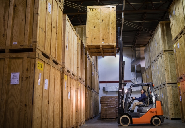 Forklift in JK warehouse