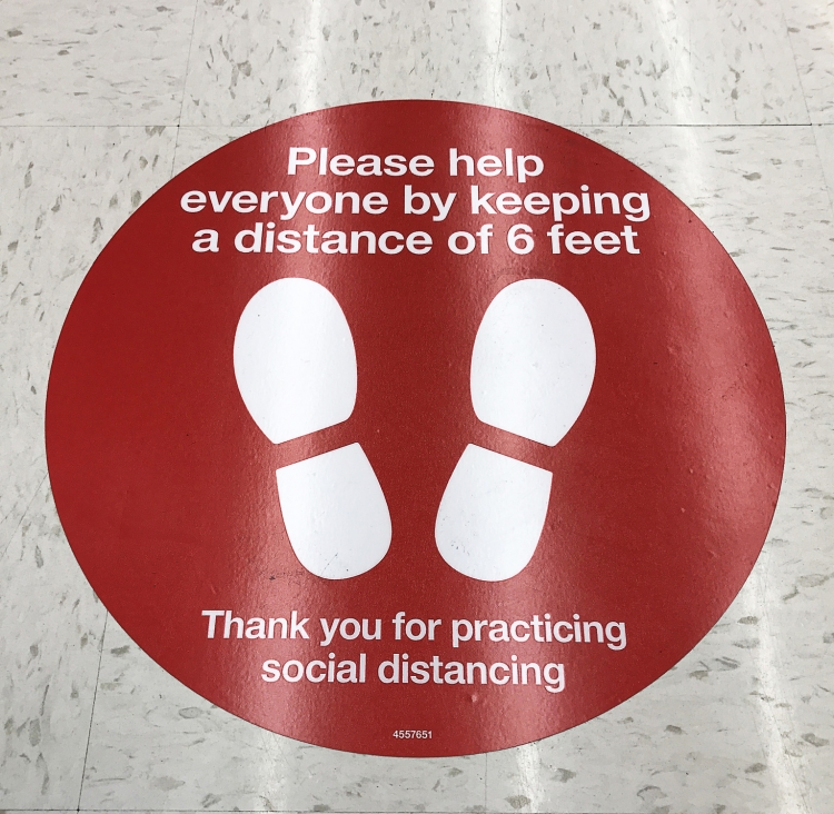 social distancing signage