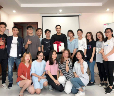 Jay Farfan at the University of Languages & International Studies