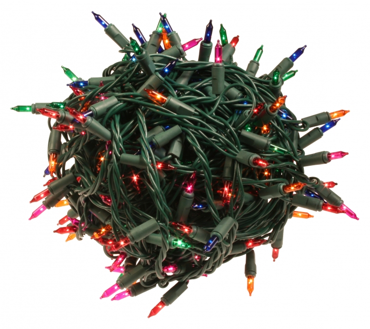 packing holiday decorations - tangled lights