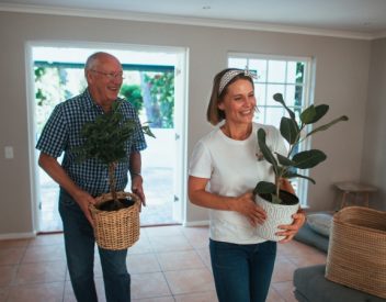 Helping older adult move into new home