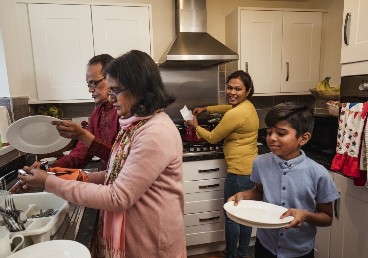 Multigenerational family in one home