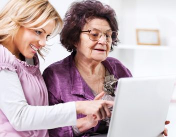 Helping senior loved one with technology