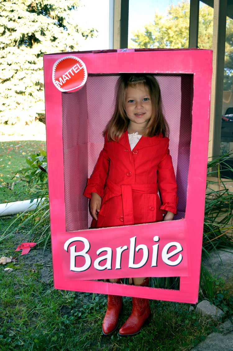 DIY Barbie movie cardboard costume