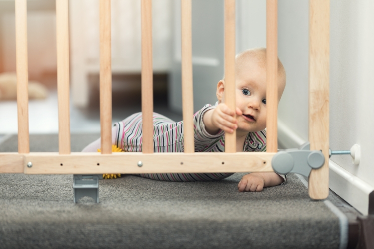 Gate to make home safe for baby