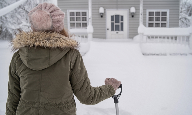Shoveling snow
