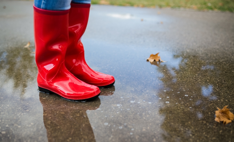 moving in the rain - boots