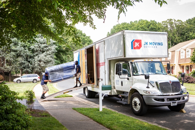 Moving during peak season - JK movers loading a truck