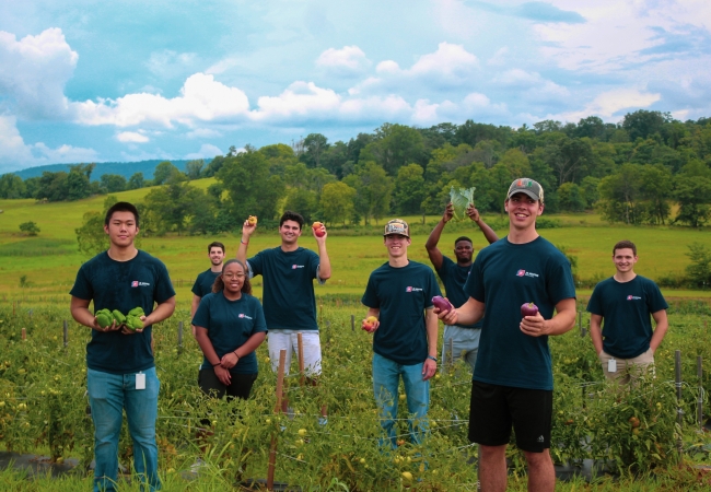 JK interns volunteer at the JK Community Farm