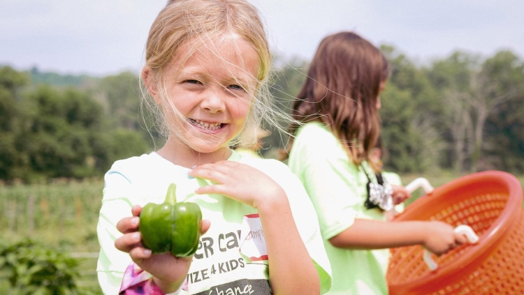 Young volunteers at the JK Community Farm