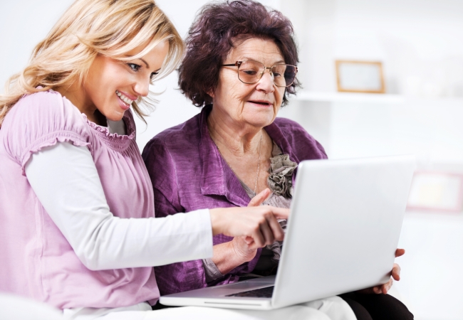 Helping senior loved one with technology