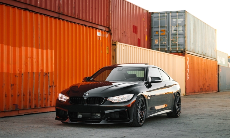 Car and shipping containers