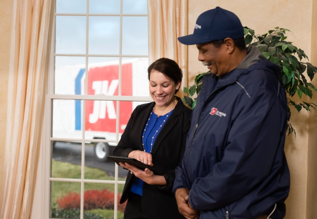 Homeowner signs bill of lading