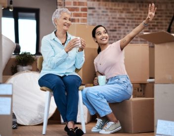 Older adult moving into new home