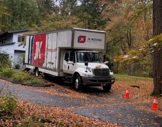JK truck in the fall