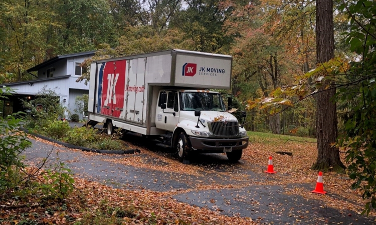 JK truck in the fall