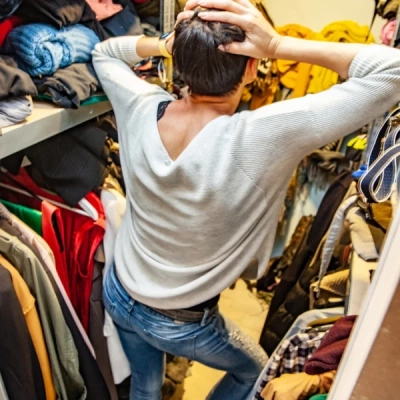 decluttering overwhelmed closet