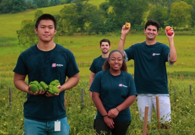 JK interns volunteer at the JK Community Farm