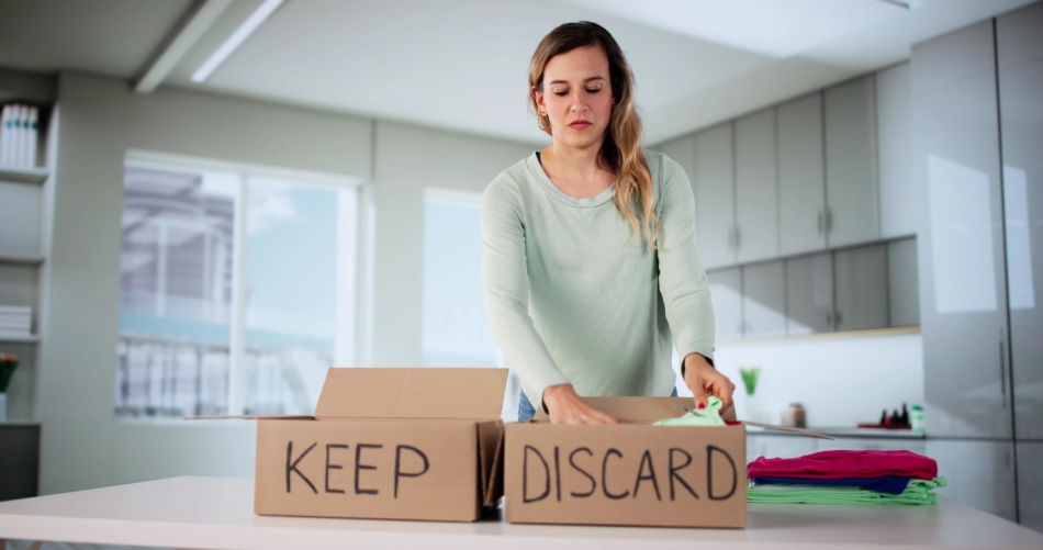 Stressful packing - declutter before a move