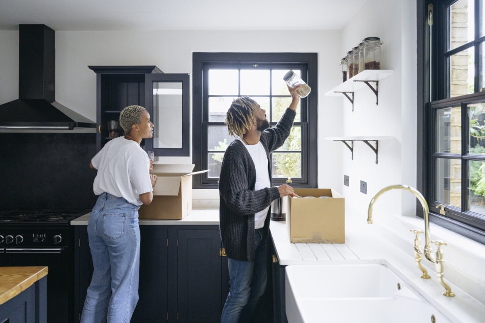 New home setup guide - Unpacking in kitchen