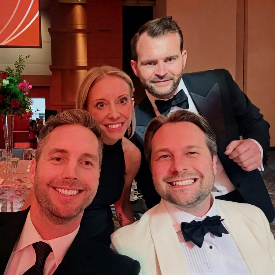 Charlie Grandfield and team at event