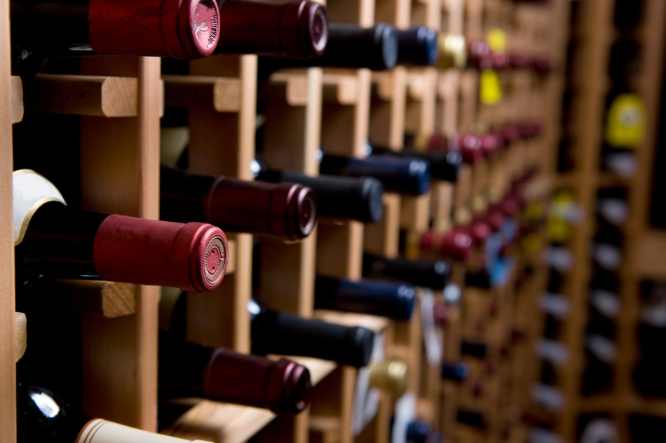 Wine cellar relocation - stocked shelves